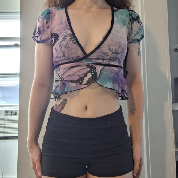 One By One Dolls Kill Butterfly Top - Picture 4 of 7